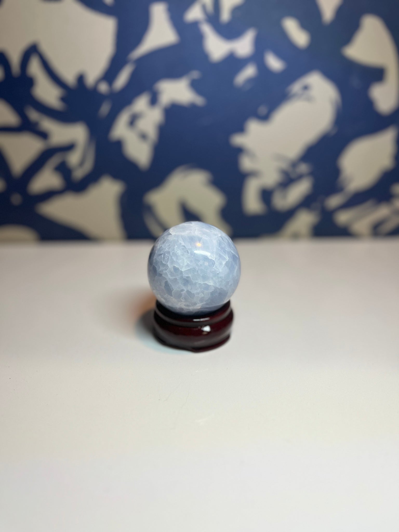 Blue Celestite Orb