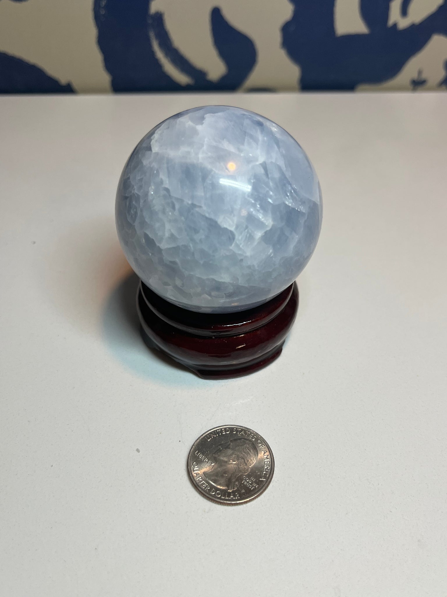 Blue Celestite Orb