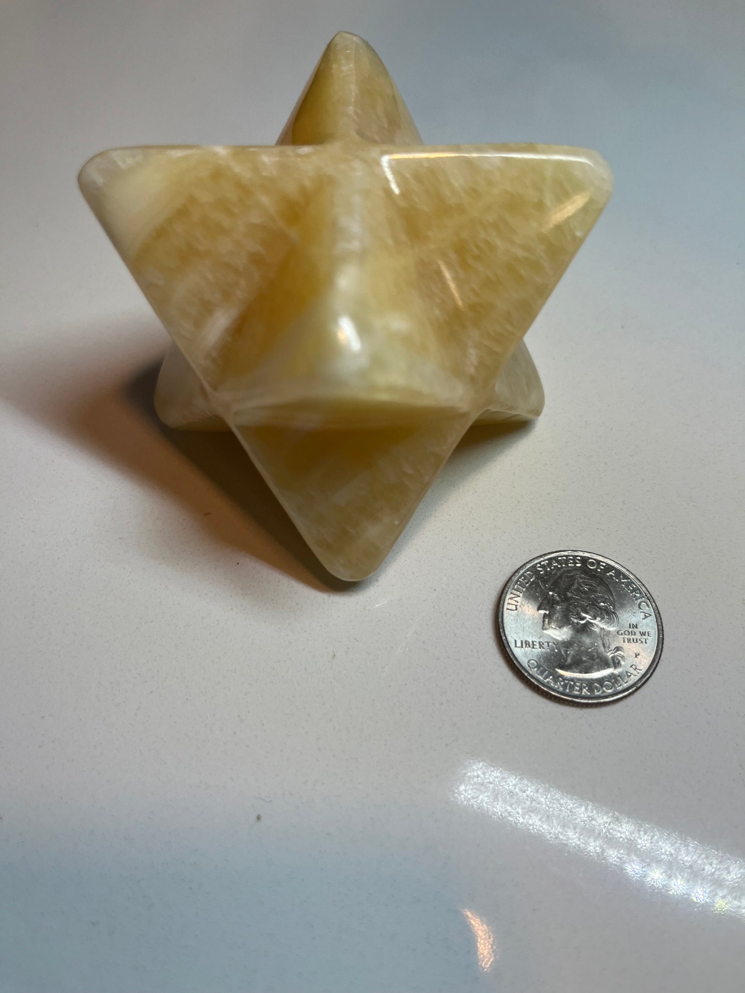 Lg Orange Calcite Merkaba